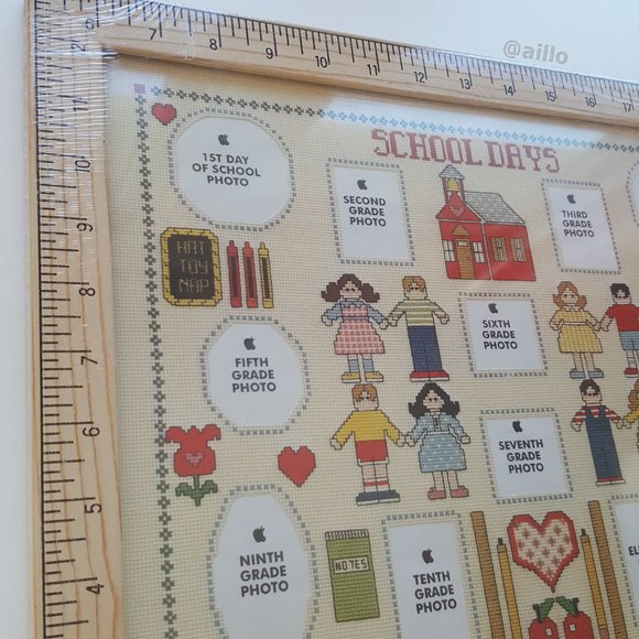 SCHOOL DAYS Embroidery Photo Collage Frame - Picture 5 of 15